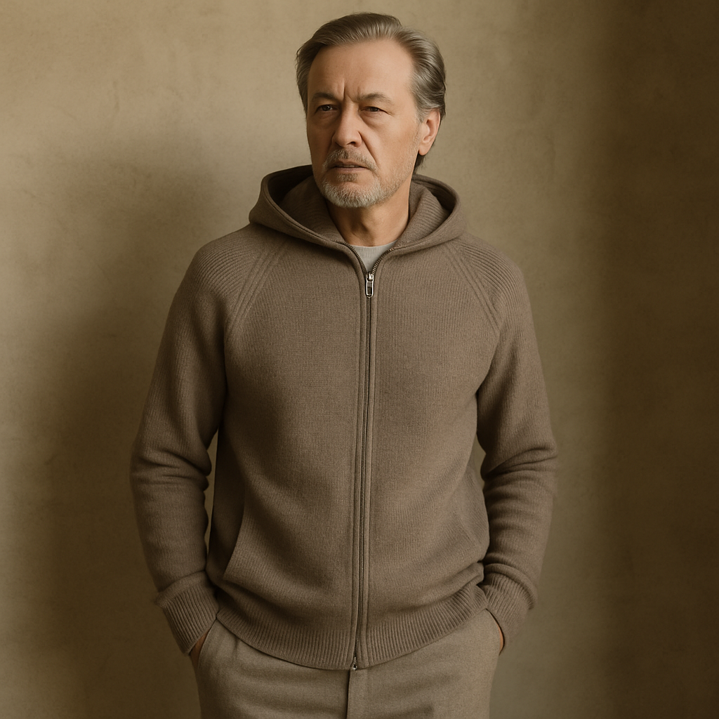 Cardigan capuche homme
