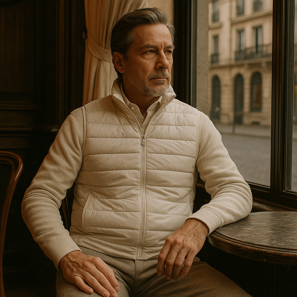 Doudoune blanche sans manche mondain