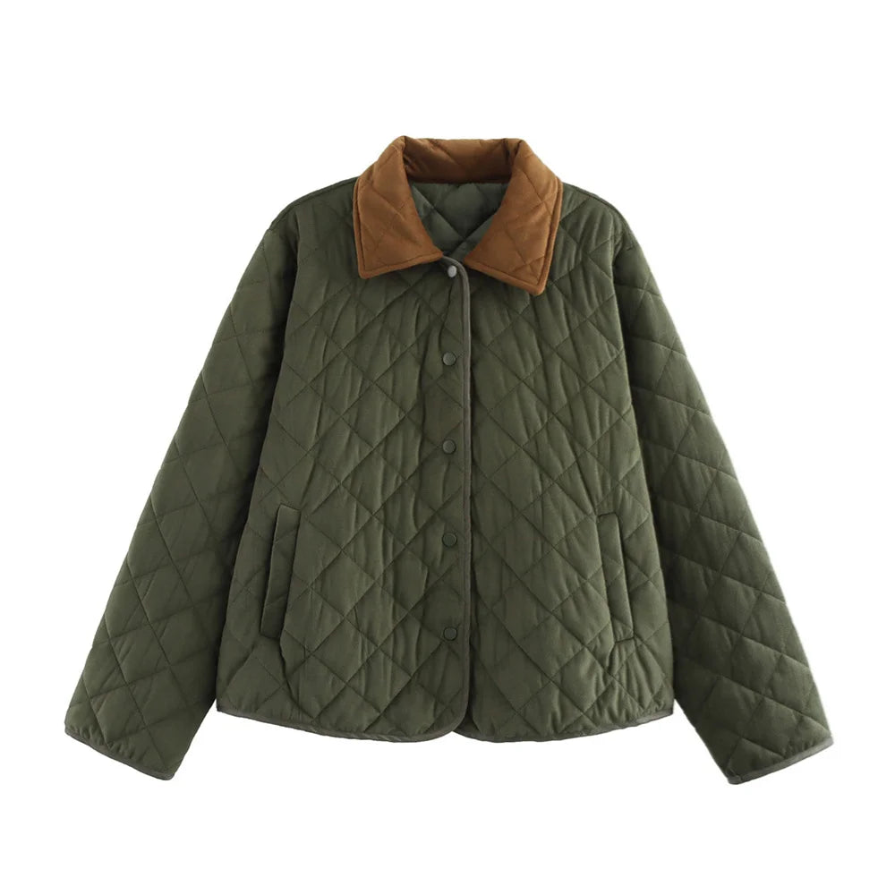 Veste matelassée classique vert olive