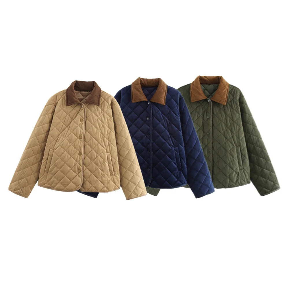 Veste matelassée col classique old money