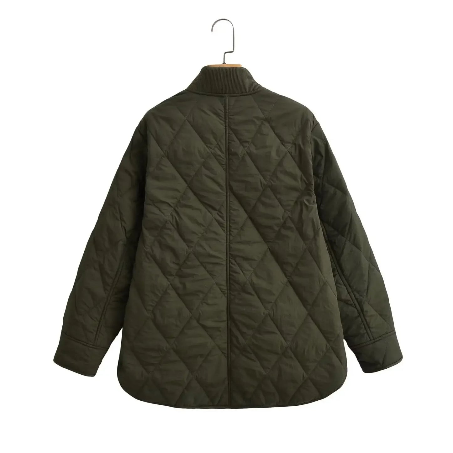 Veste Matelassée Kaki Femme