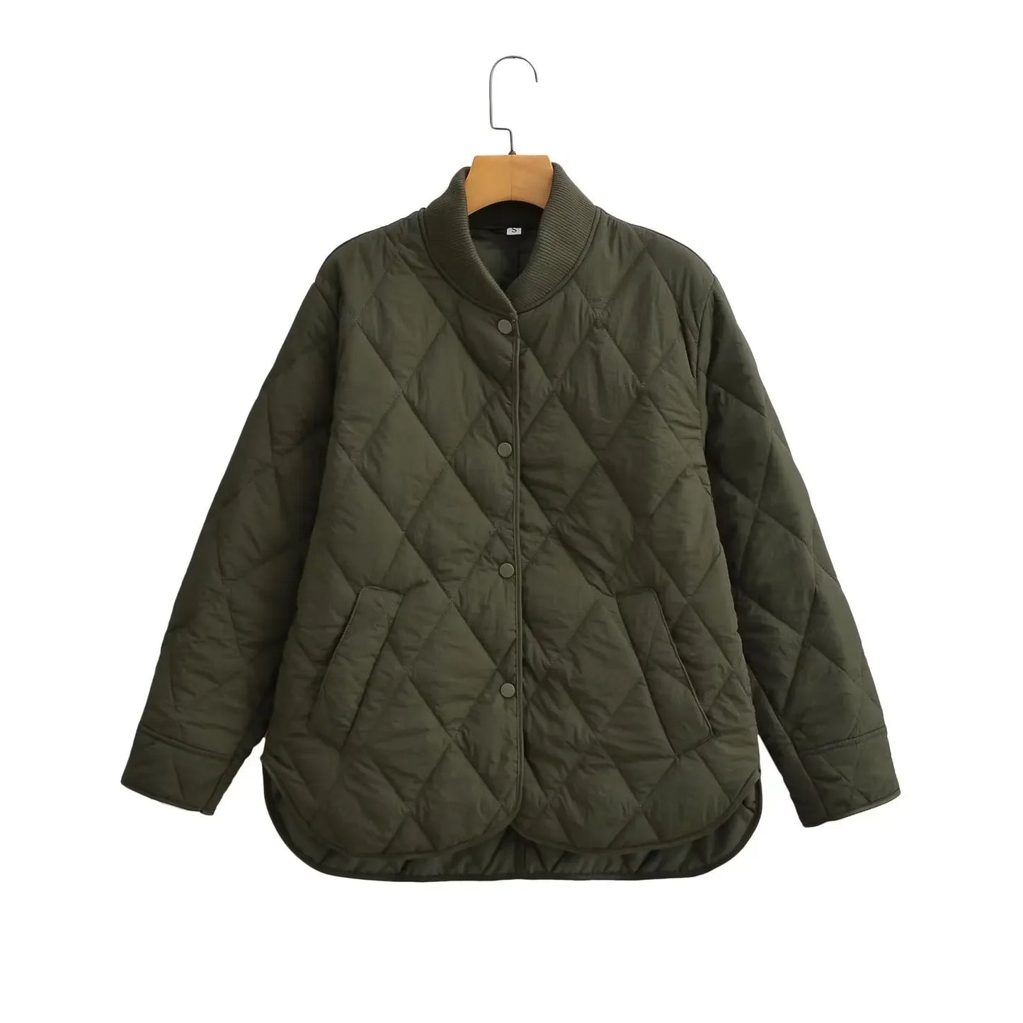 Veste Matelassée Kaki Femme