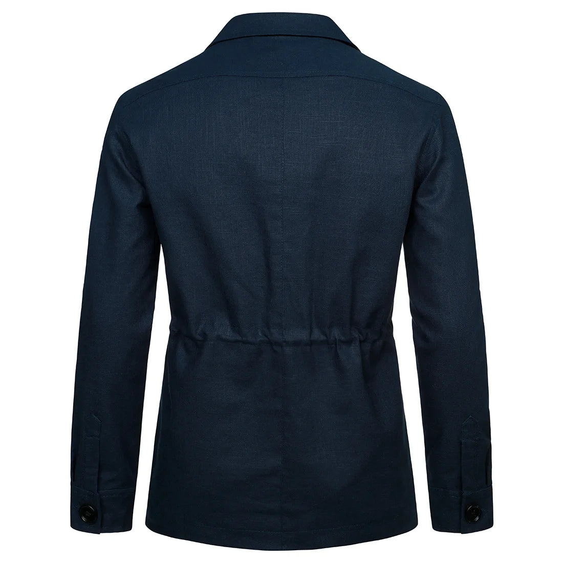 Veste saharienne homme bleu marine de dos