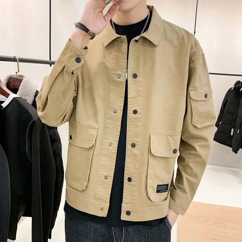 Veste saharienne homme chic marron
