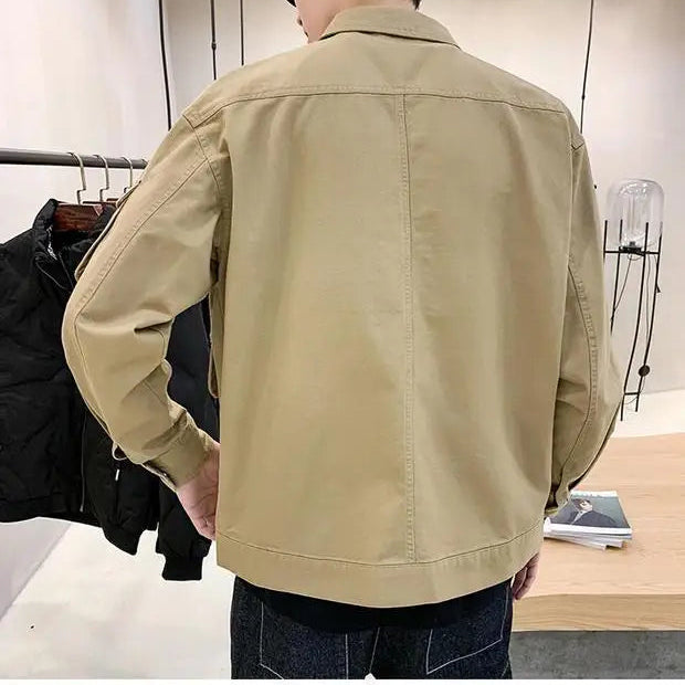Veste saharienne homme chic marron de dos
