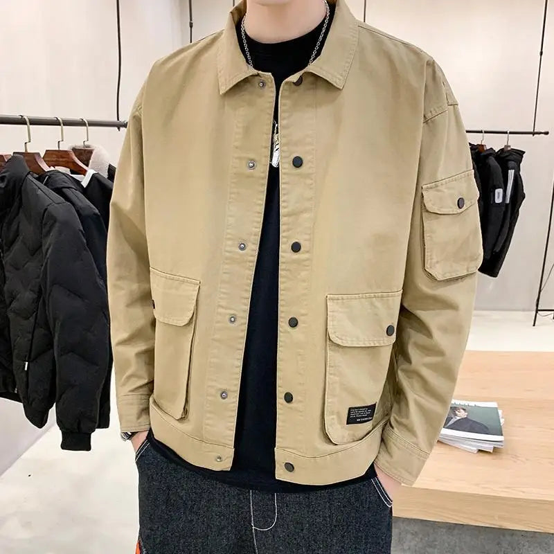 Veste saharienne homme chic marron face