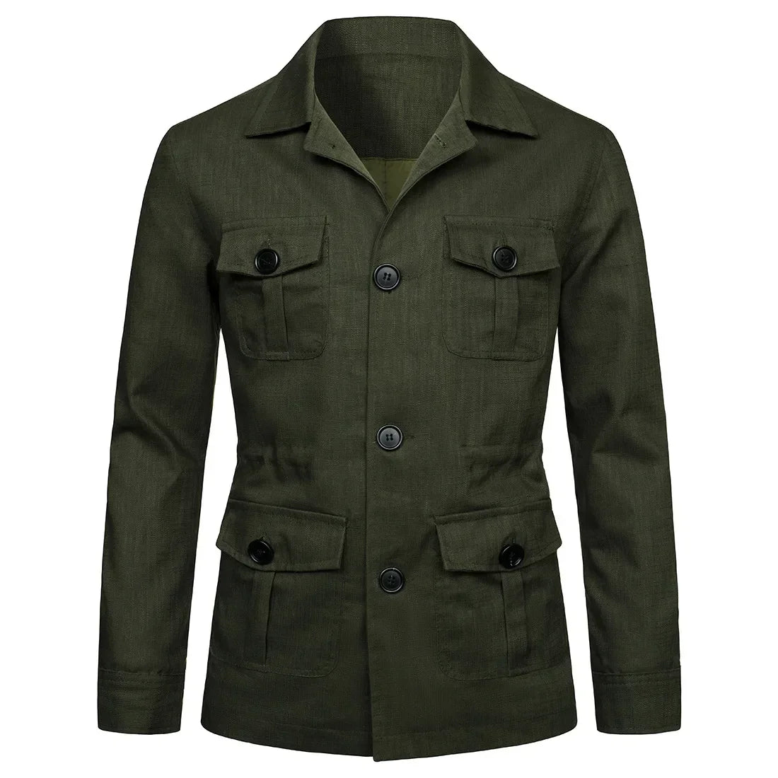 Veste saharienne homme kaki de face