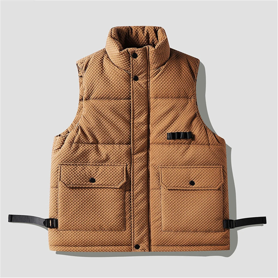 Veste saharienne homme sans manche kaki