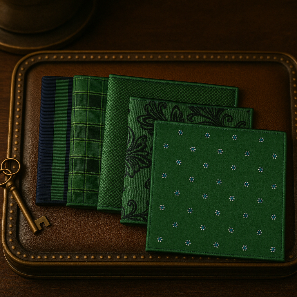 pochette costume vert