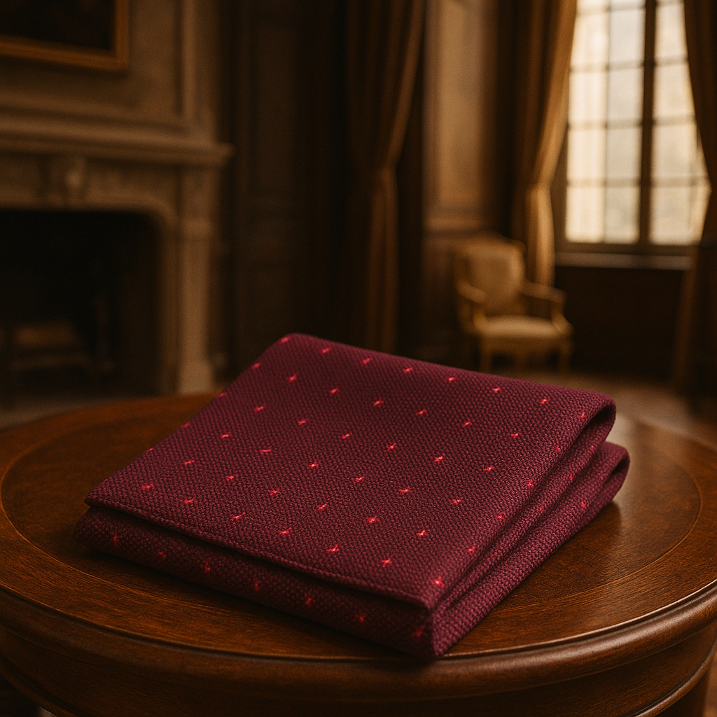 pochette de costume en bordeaux
