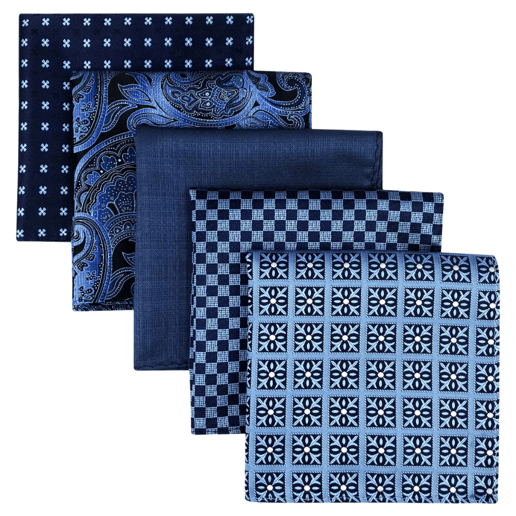 pochette élégante bleu marine