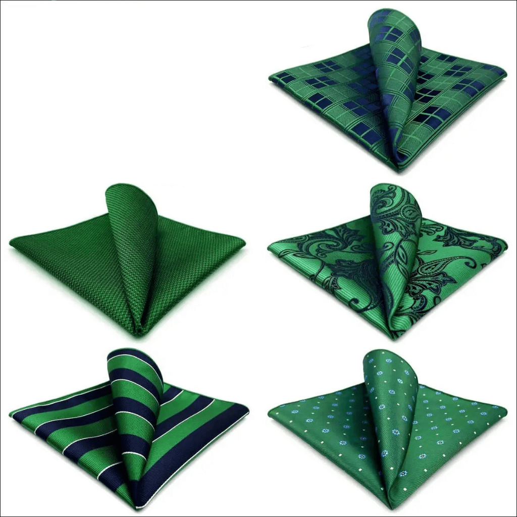 pochette élégante pour costume vert