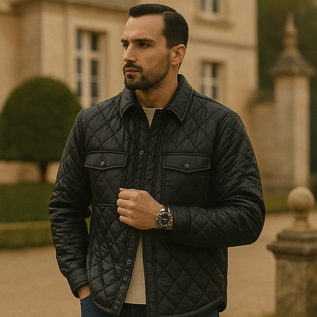 veste matelassée noir homme chateau
