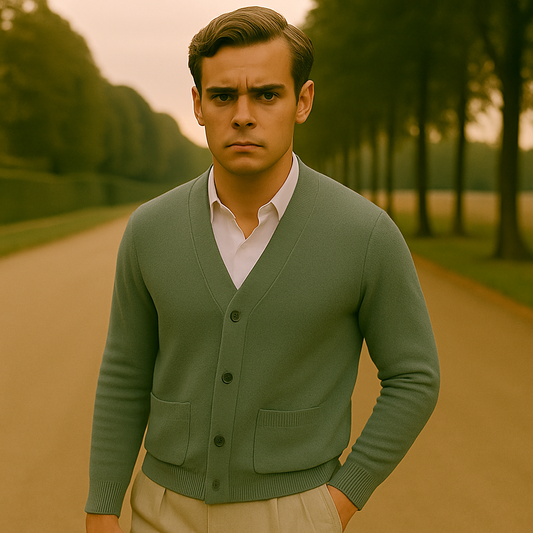 Cardigan luxe homme jardin