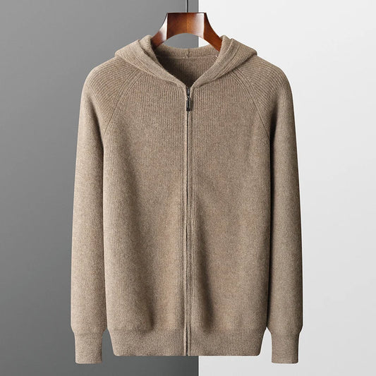 Cardigan capuche homme ceintre