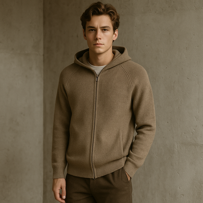 Cardigan capuche homme jeune blond