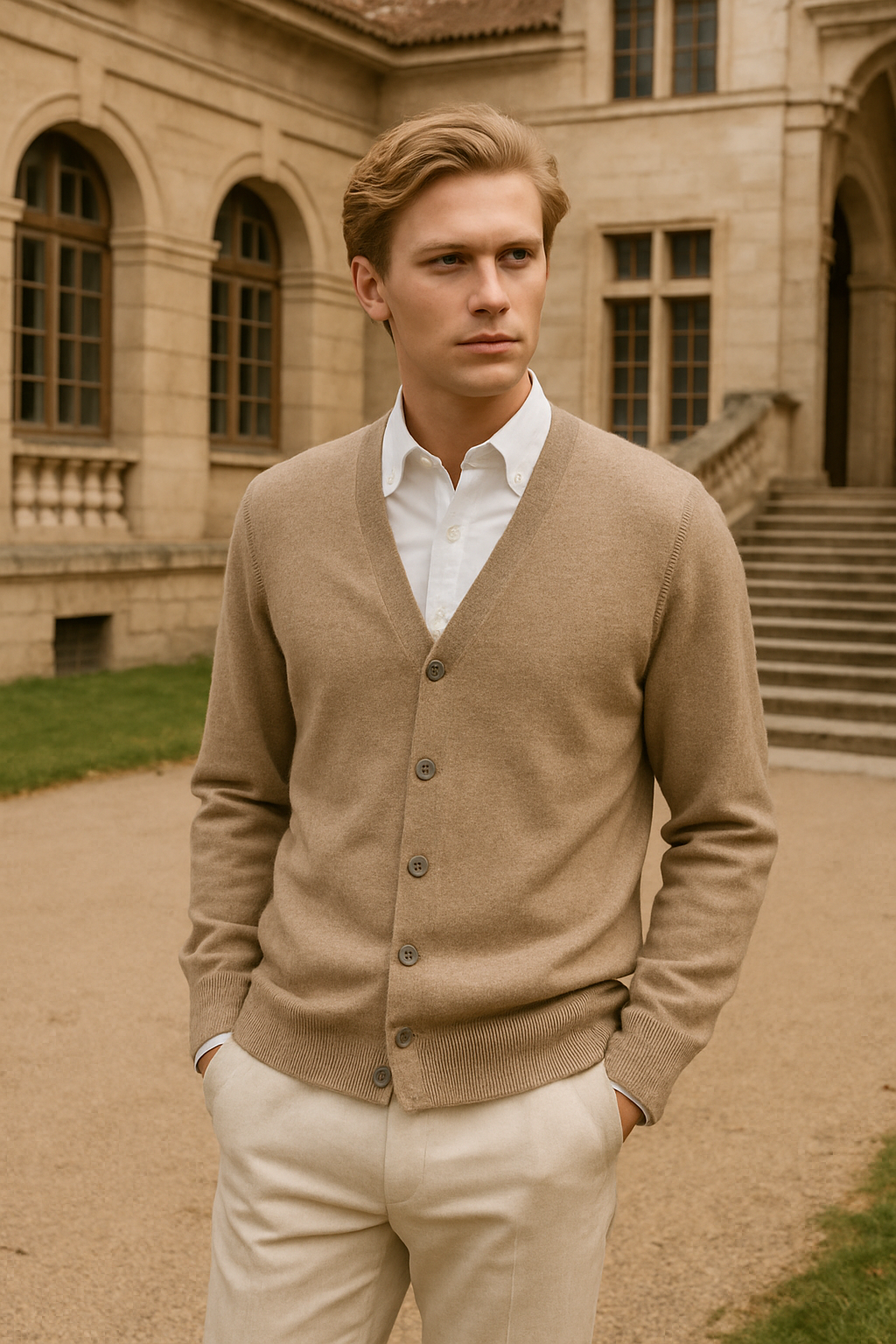 Cardigan col en v