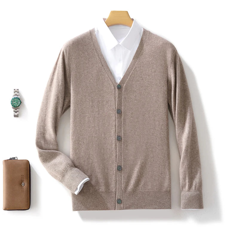 Cardigan col en v sur ceintre