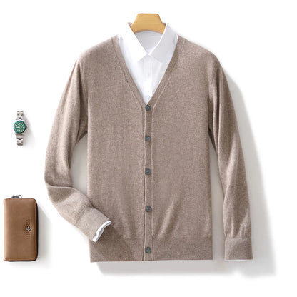 Cardigan col en v sur ceintre