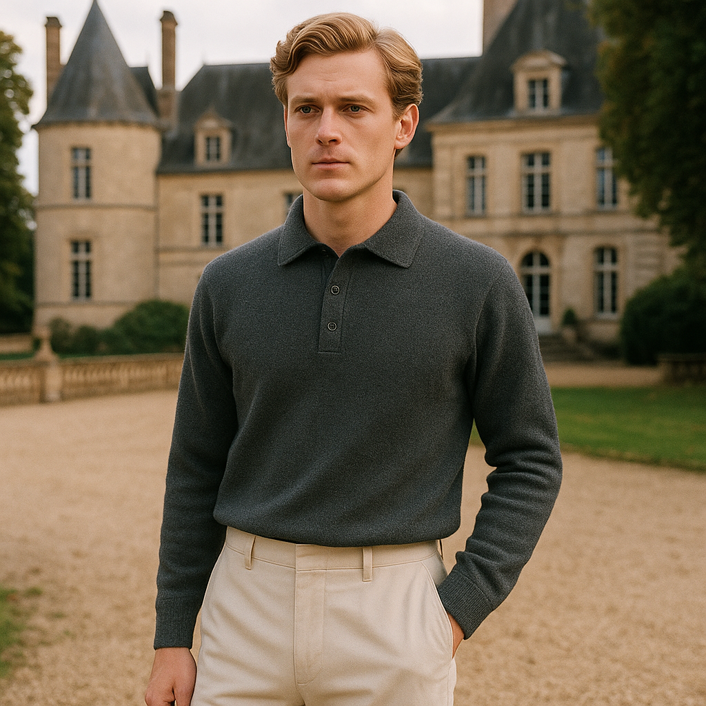 Cardigan col rond chateau blond