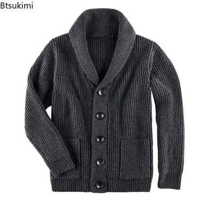 Cardigan en mailles gris sombre