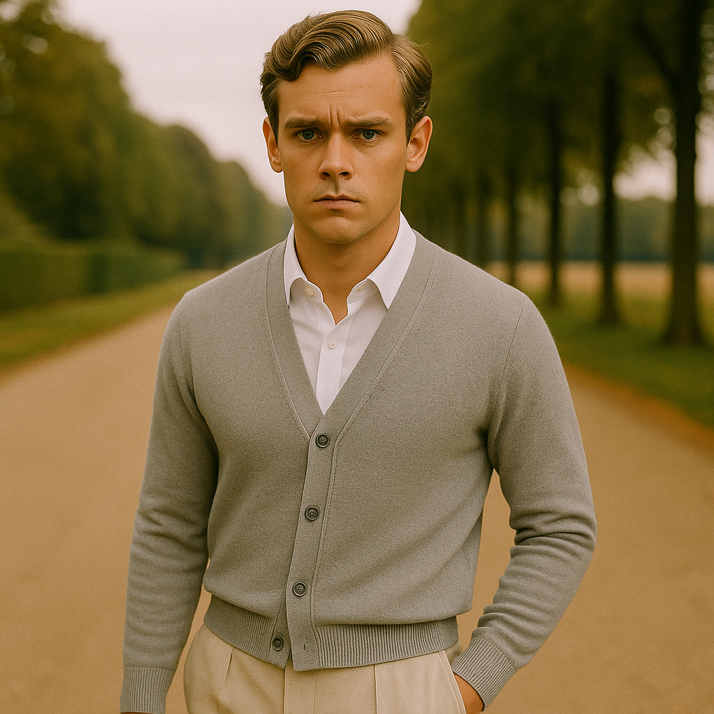 cardigan gris clair homme parc
