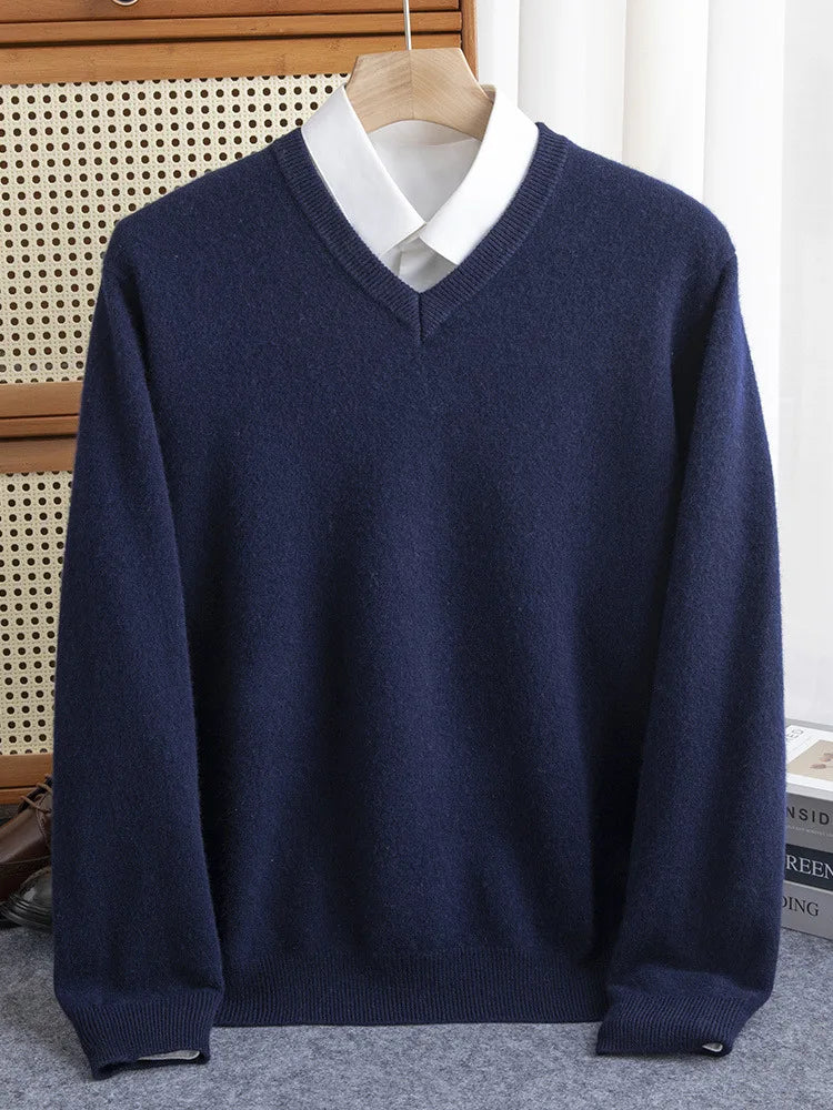Cardigan homme laine ceintre bleu marine