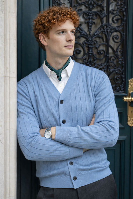 Cardigan Homme Bleu