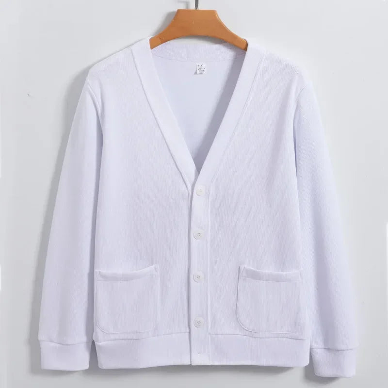 Cardigan luxe homme blanc