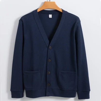Cardigan luxe homme bleu marine