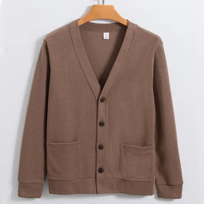 Cardigan luxe homme marron