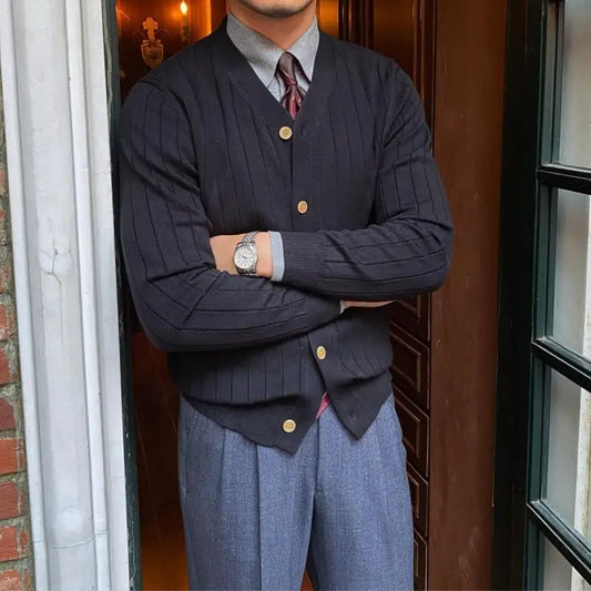 Cardigan noir maison gentleman