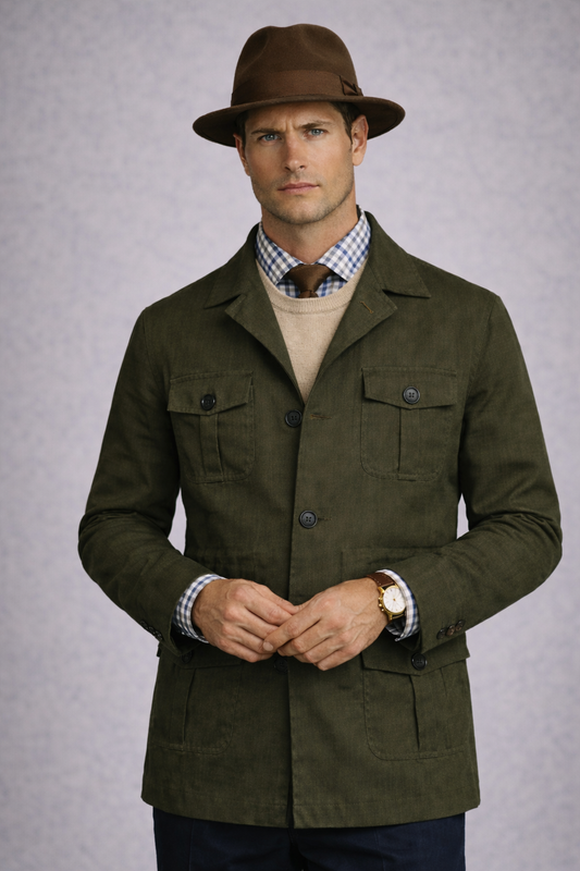 Le Stratège – Veste de Chasse Tweed Homme