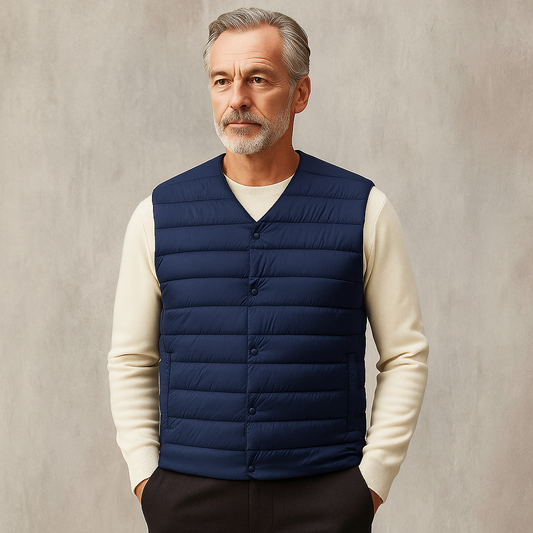 Doudoune sans manche bleue homme