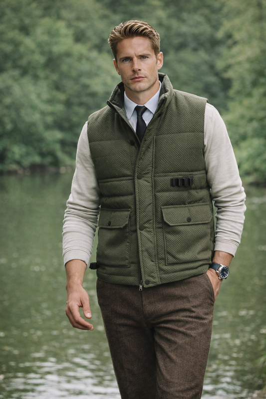 Veste saharienne homme sans manche