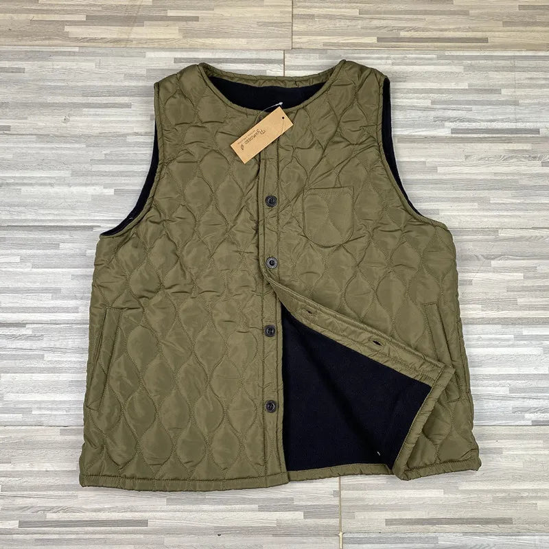 Gilet sans manche kaki ouvert
