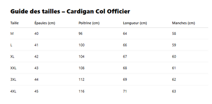 Cardigan Col Officier