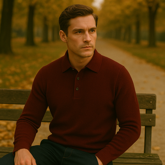 Mannequin banc exterieur cardigan bordeaux