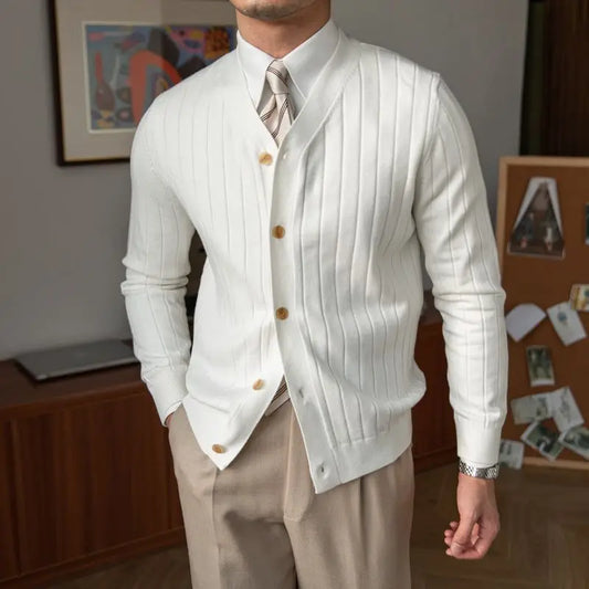 Mannequin cardigan blanc profil