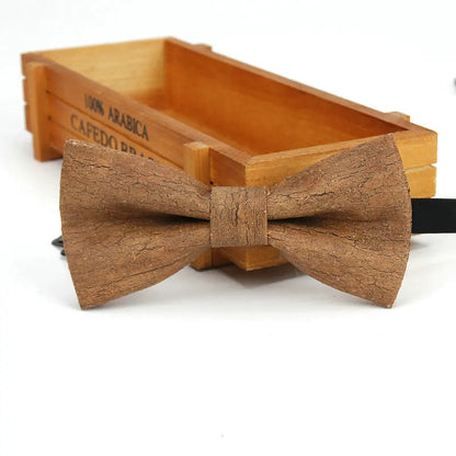 Noeud papillon mariage liege brun
