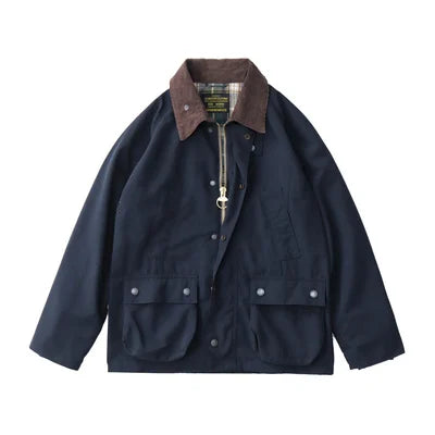 Vue globale veste bleu marine