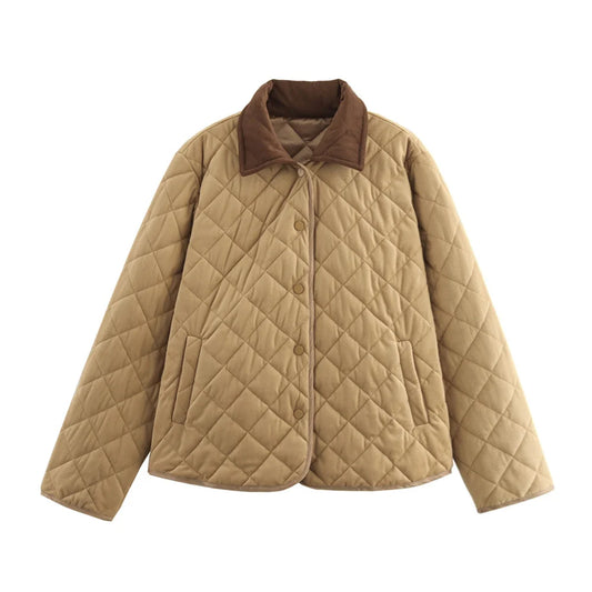 Veste matelassée classique beige