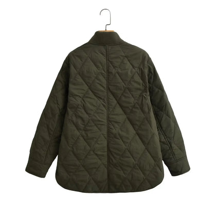 Veste Matelassée Kaki Femme