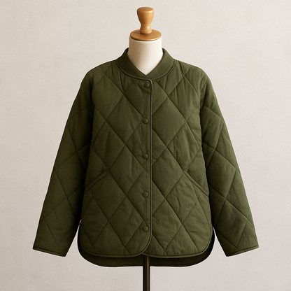 Veste Matelassée Kaki Femme