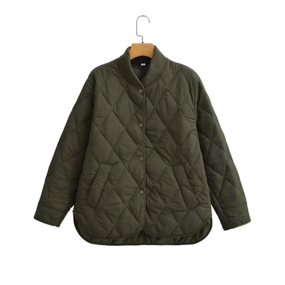 Veste Matelassée Kaki Femme