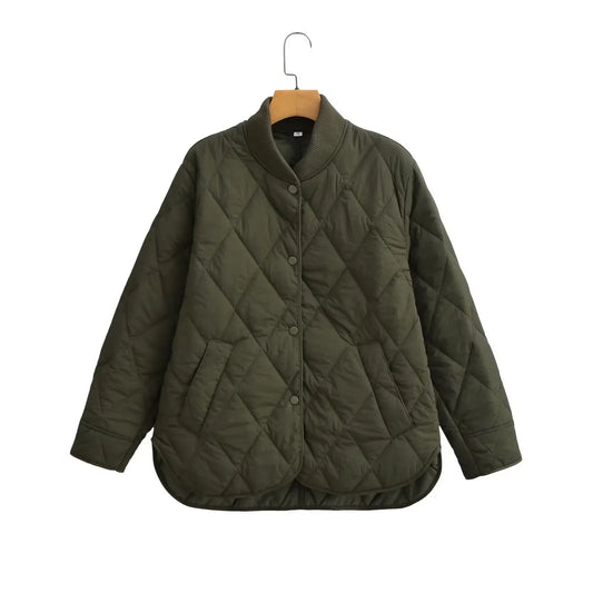 Veste Matelassée Kaki Femme