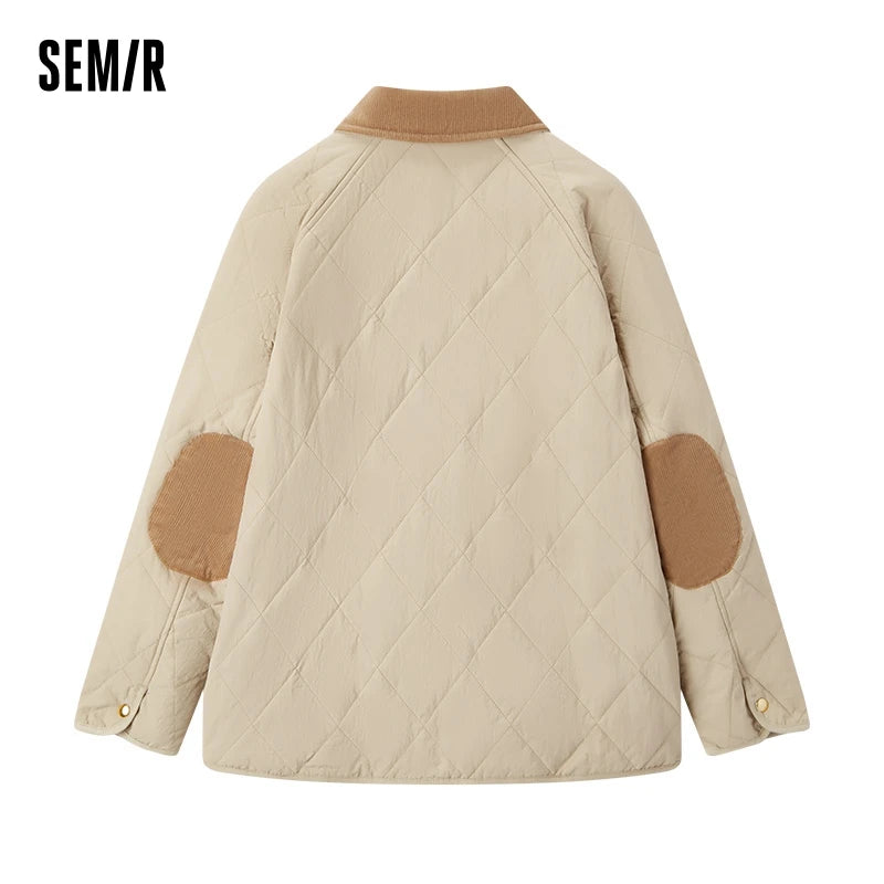 Veste beige Matelassée de dos