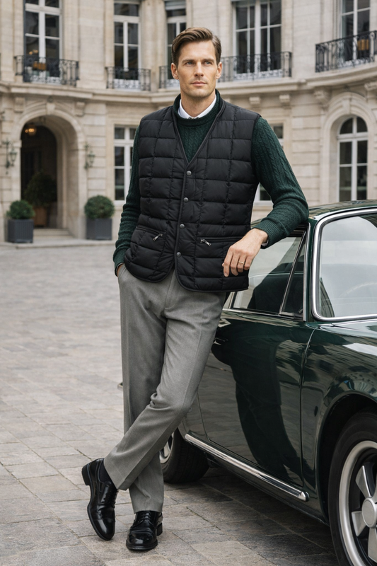 Veste matelassée homme noire sans manche