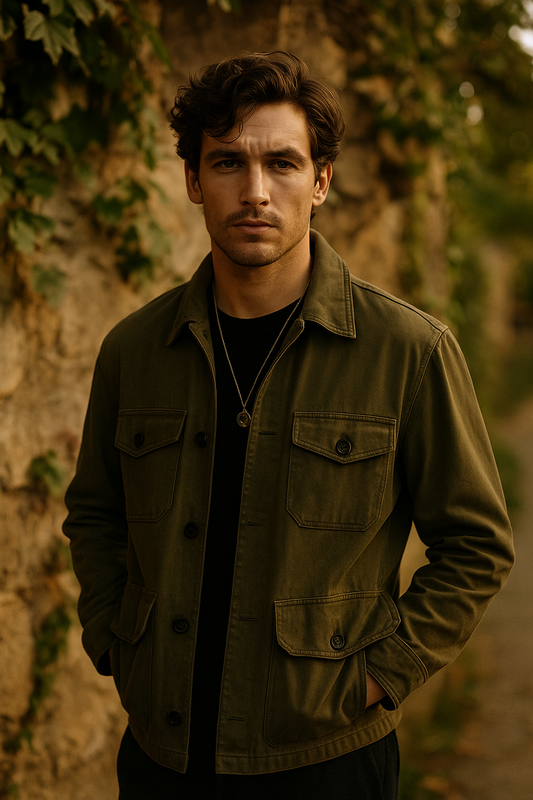 Veste saharienne homme chic