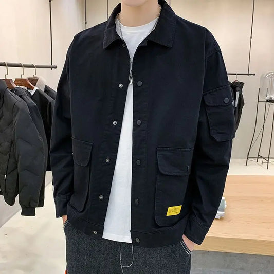 Veste saharienne homme chic noir